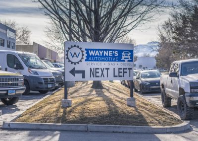Metal sign for Wayne's Automotive