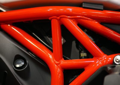 powder coated structure of an off-road vehicle